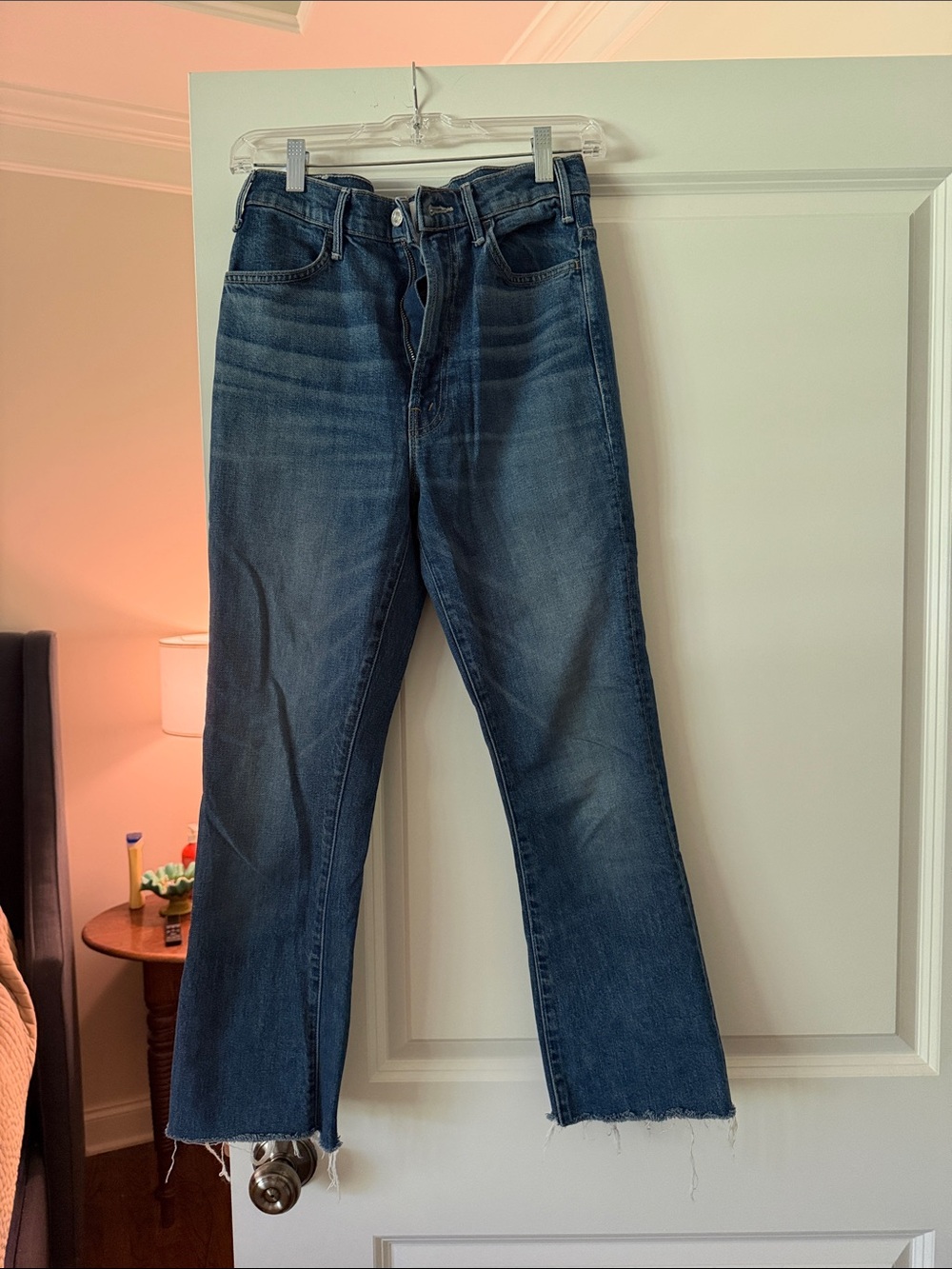MOTHER Women's Blue Straight-Leg Jeans